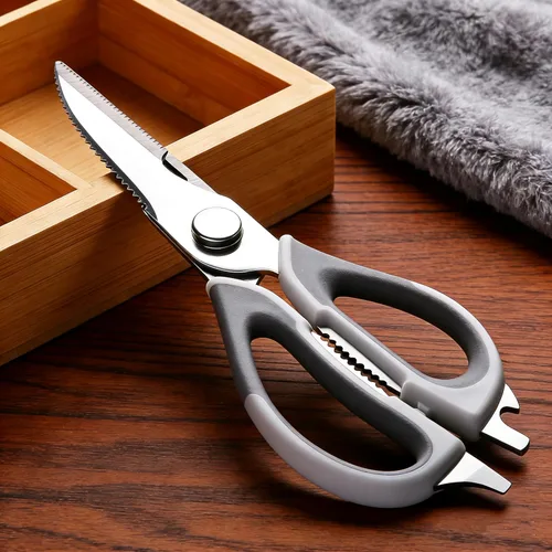 Miniatura 6 de Tijeras de cocina resistentes para alimentos, tijeras de cocina multiusos, aptas para lavavajillas, tijeras de cocina afiladas de acero inoxidable