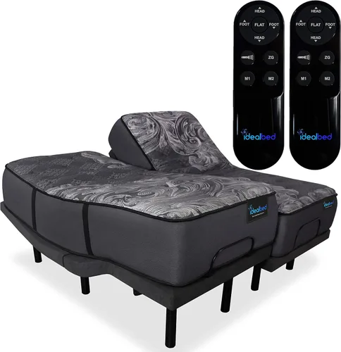 Miniatura 10 de iDealBed iQ5 - Colchón híbrido de lujo y sistema de sueño de cama ajustable, sueño con alivio de presión, gravedad cero, antirronquidos, posiciones