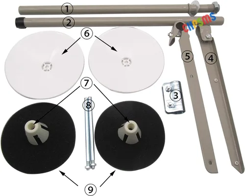 Miniatura 4 de CKPSMS Marca - #F2 1SET 2 carrete hilo soporte tubo a través de la parte superior compatible con/reemplazo para máquinas de coser industriales JUKI
