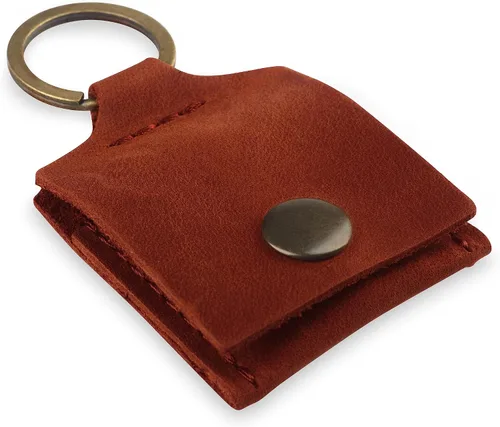 Miniatura 6 de Soporte de cuero para llavero, funda de viaje para anillo de boda, soporte para anillo de compromiso, bolsa para anillos, soporte para anillos