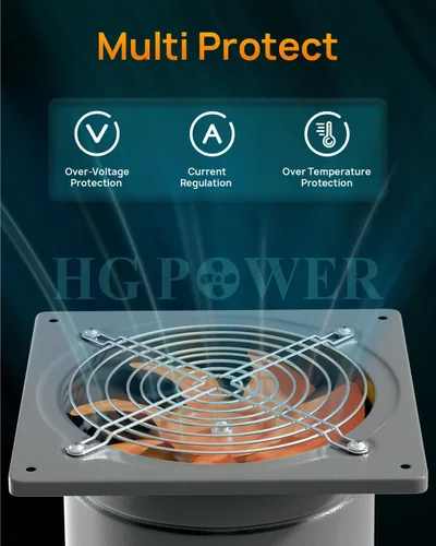 Miniatura 4 de HG Power Extractor de extractor, ventilador de cocina con interruptor, extractor de ventilación para ático, invernadero, sótano, cobertizo, Gris