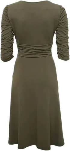 Miniatura 5 de Vestido cruzado de media manga con cuello en V para mujer