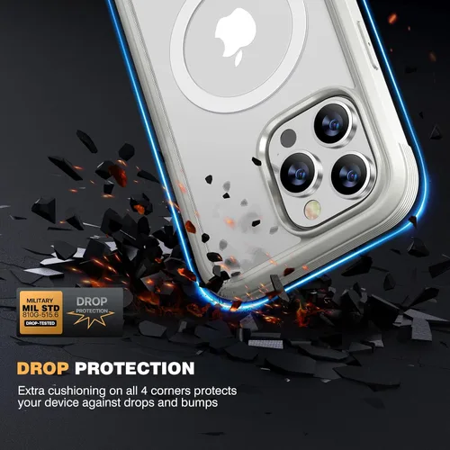 Miniatura 393 de Diaclara Funda diseñada para iPhone 16, mejorada [protección completa de la cámara], carcasa resistente de cuerpo completo con protector de pantalla