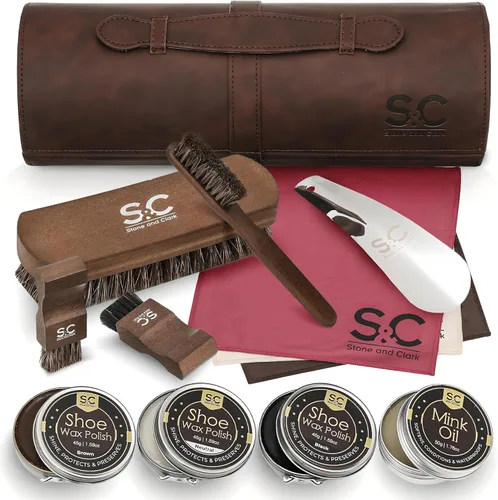 Miniatura 10 de Stone and Clark Original Shoe Polish & Care Kit - Leather Shoe Shine Kit for Men & Women