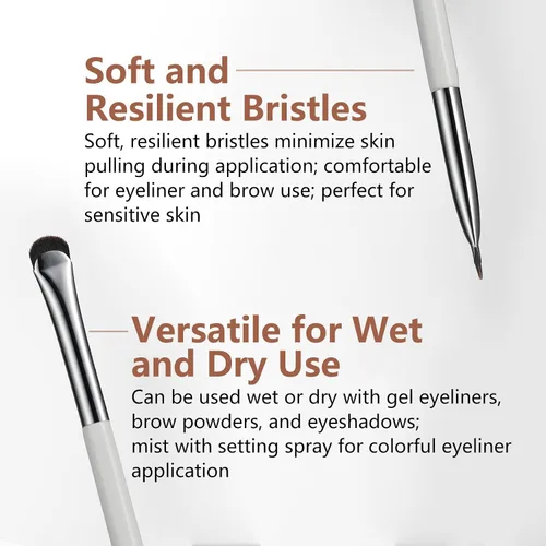 Miniatura 5 de Albeaut Pincel delineador de ojos, delineador de ojos en forma de media luna y pincel para cejas, crea sin esfuerzo un delineador perfecto