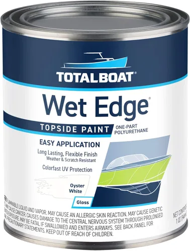Miniatura 25 de TotalBoat Wet Edge Topside Pintura Marina de Poliuretano Premium Recubrimiento para Barcos, Casas Rodantes, Molduras Exteriores, Fibra de Vidrio