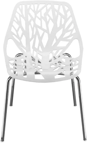 Miniatura 6 de gt2-zj 4pcs Bird's Nest Style Silla de salón Color blanco