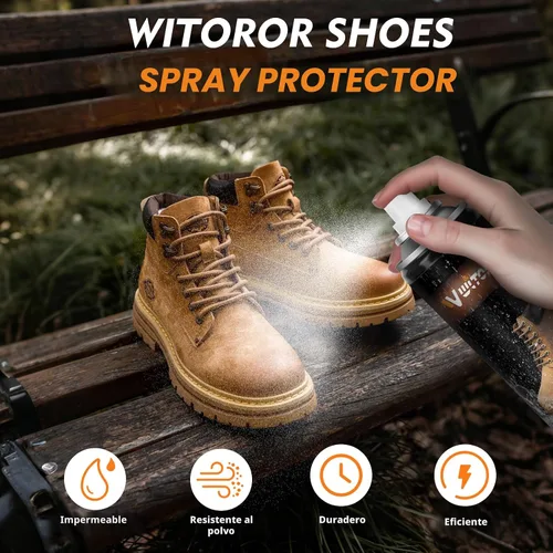 Miniatura 2 de WITOROR Spray Protector de Zapatos, 10.56 Oz, Protección Nano Resistente a la Lluvia y Manchas para Zapatillas, Cuero, Nobuck, Ante y Lona