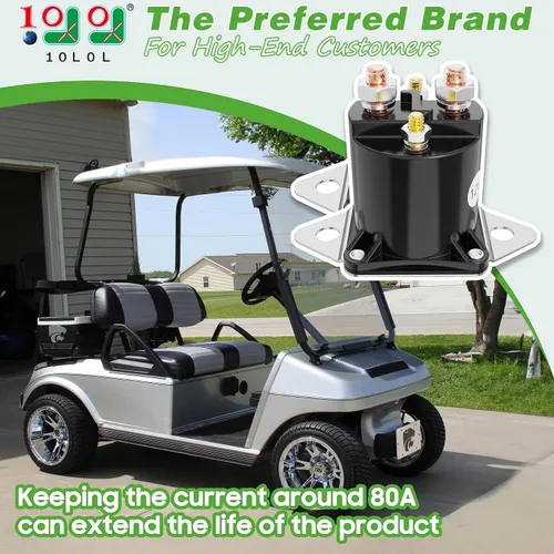 Miniatura 2 de 10L0L Solenoide de 12 V para Club Car DS y Precedent Gas 1984-up, 4 terminales Golf Cart Club Car Starter Solenoid 1013609,1012275,1117
