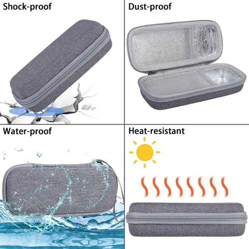 Miniatura 4 de Aenllosi Funda rígida compatible con bolígrafo de microagujas profesional y cartuchos reemplazables, soporte protector para bolígrafo Derma Gris