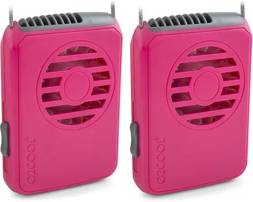 Miniatura 17 de O2COOL Ventilador de Collar Deluxe, Funciona con Pilas, para Enfriamiento Personal con Correa Ajustable (Negro)