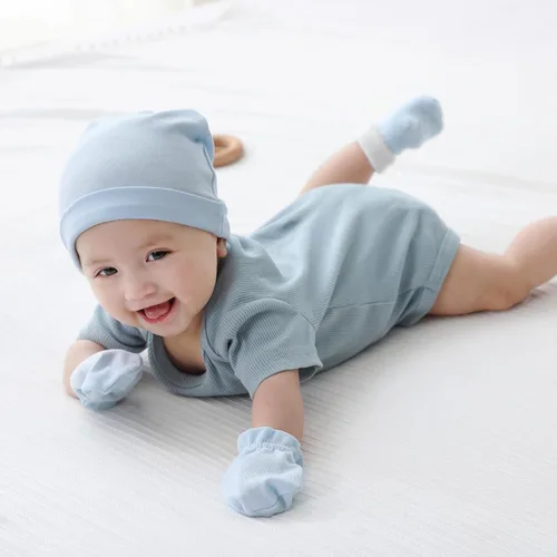 Miniatura 43 de Body de manga corta para bebé recién nacido, ropa de algodón de una pieza, 5 unidades, 0-12 meses
