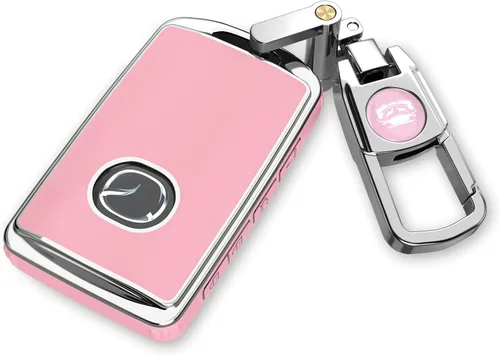 Miniatura 8 de Mazda - Funda para llavero con llavero, no requiere tornillos, compatible con Mazda 3, 3 Hatchback 2019-2025, CX-5, CX-30, CX-9 2019-2025 (morado)