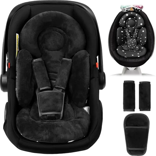 Miniatura 15 de TinlyFinly inserto de asiento de coche para bebé con almohadilla extra para prematuros a niños pequeños, inserto reversible para asiento de coche