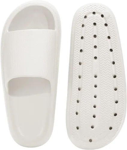 Miniatura 6 de welltree Sandalias antideslizantes para mujeres y hombres, sandalias antideslizantes para baño y ducha, suela gruesa suave para interiores