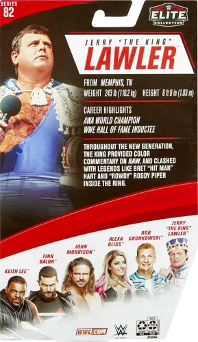 Miniatura 6 de WWE Jerry "The King" Lawler Elite Collection Series # 82 Figura de acción, 6 pulgadas/15,24 cm, regalo planteable, coleccionable para fans de 8 años