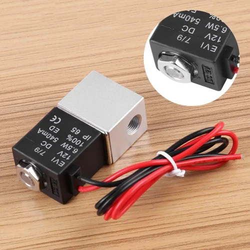 Miniatura 3 de Beduan válvula de aire solenoide eléctrica de 2 vías, normalmente cerrada, DC 12V, de 1/8" NPT