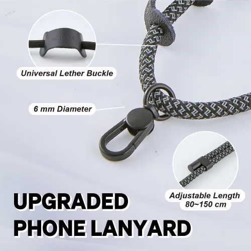 Miniatura 2 de Cordón universal para teléfono, correa cruzada antirrobo para iPhone 16 Pro Max y la mayoría de teléfonos inteligentes, soporte ajustable