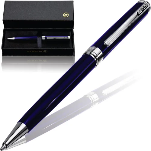 Miniatura 13 de FANSTIK Bolígrafo de lujo negro y dorado, juego de regalo elegante para mujeres, chapado en oro real de 24 quilates, juego de regalo profesional