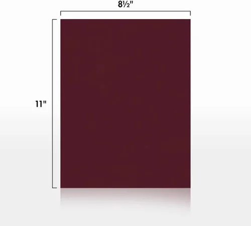 Miniatura 2 de Cartulina de 8.0 x 11.0 in, lino burdeos (1,000 cantidad). Perfecto para manualidades de vacaciones, invitaciones, álbumes de recortes, tarjetas