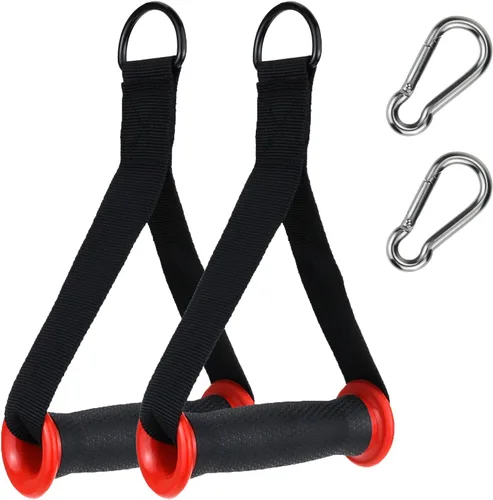 Miniatura 7 de Asas de resistencia para gimnasio, mango de repuesto resistente, accesorios para poleas de máquina de cable, banda de resistencia y entrenador