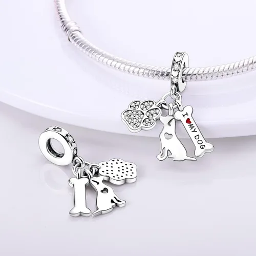 Miniatura 4 de Parmuz 925 Sterling Silver Charm for Bracelet Necklace Dangle Love Mom Ocean travel Butterfly Party Birthday Charm Beads Pendants DIY Jewelry Gift