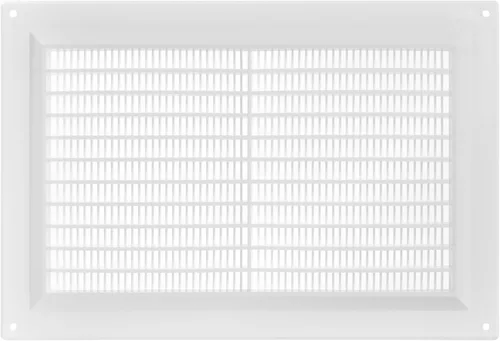Miniatura 10 de Cubierta de ventilación negra de 5 x 12 pulgadas (exterior), rejilla de ventilación de plástico con malla protectora, cubierta de ventilación