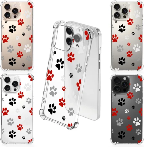 Miniatura 3 de Funda con estampado de patas de perro para iPhone 13 Mini, diseño de patas de cachorro, TPU suave y flexible de cuerpo completo, bolsa de aire a Dog