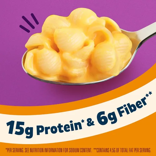 Miniatura 2 de Annie's Super! Mac, Cena de Macarrones con Proteína y Queso, Conchas y Queso Cheddar Añejado Real, 6 oz. (Paquete de 12)