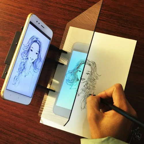 Tablero de dibujo de copia óptica, boceto, imagen, reflexión, tablero de dibujo, seguimiento de bricolaje, tablero de bocetos, base cero, pintura,