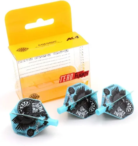 CUESOUL TERO AK4 Plumas para dardos Forma estándar/Forma escudo/Forma diamante Forma estándar-águila azul