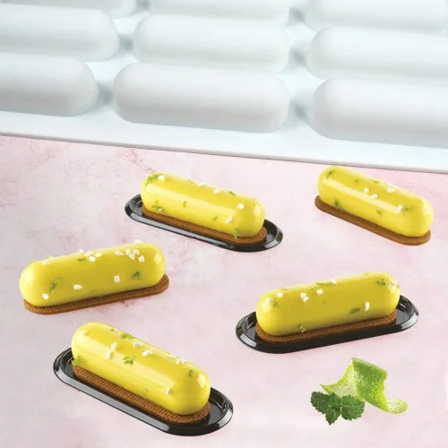 Miniatura 5 de Molde ovalado de silicona para galletas, moldes de silicona antiadherentes, moldes de chocolate para chocolate, cupcakes, dulces, pudín de mini