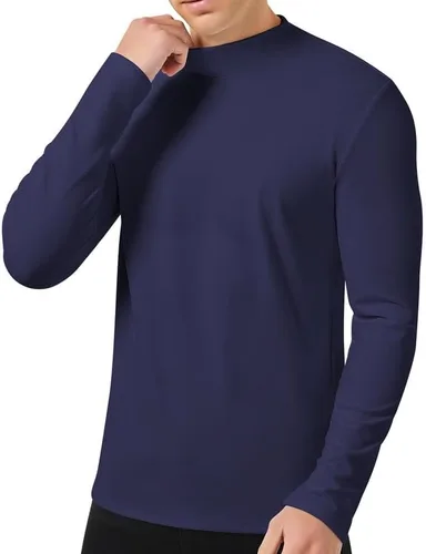 Miniatura 3 de SIMIYA Camisas de manga larga con cuello alto falso para hombre, suéter térmico ajustado y ajustado