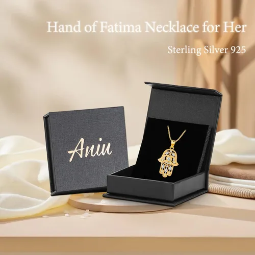 Miniatura 7 de Aniu Joyería de plata de ley 925 para mujer, joyería de mano de Fátima Hamsa contra el mal de ojo con circonita cúbica, viene con caja de regalo