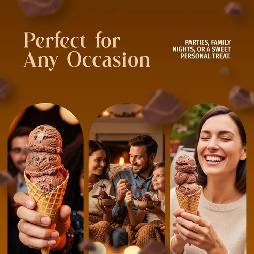 Miniatura 6 de Triple Scoop - Mezcla de helado de chocolate prémium para hacer helados. Simple, fácil, delicioso. De mezcla gourmet a máquina en 5 minutos, hace 2
