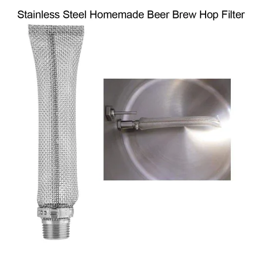 Miniatura 3 de Fdit Filtro de malla de acero inoxidable de grado 304 de 12 pulgadas/6 pulgadas, herramienta de filtro de cerveza Brew Hop para o Mash Tun 1/2