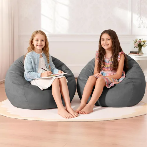 Miniatura 78 de Homguava - Sillón puff de 3 pies Sillón estilo puff grande de 3 pulgadas con relleno de espuma viscoelástica, sofá suave con funda de terciopelo