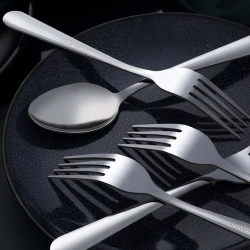 Miniatura 4 de Unokit - Juego de 24 cucharas de té – Cuchara de acero inoxidable de 6.7 pulgadas, postre, mesa, cucharas de cubiertos solo para el hogar, cocina