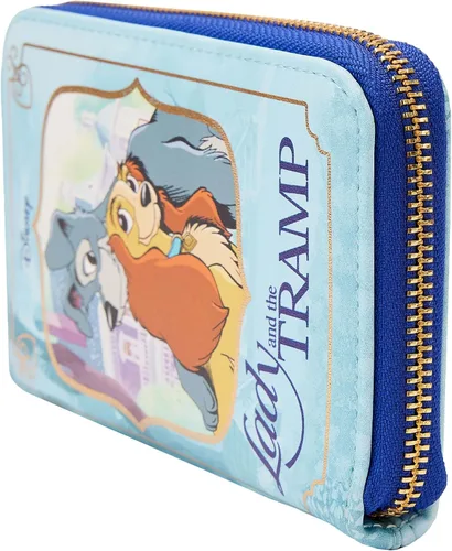 Miniatura 2 de Loungefly Disney Lady and the Tramp Classic Book Wallet, Varios colores, Cremallera alrededor