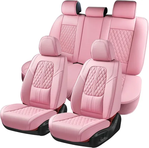 Miniatura 70 de Coverado Juego completo de fundas de asiento de automóvil, fundas de asiento negras para asientos delanteros y traseros de automóvil, protector