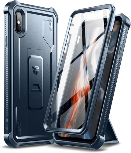 Miniatura 8 de Dexnor Funda para iPhone Xs Max, [Protector de pantalla y soporte integrados] Protección de grado militar resistente a prueba de golpes para iPhone