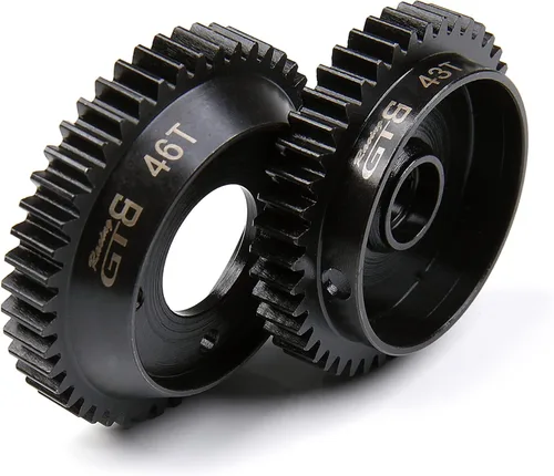 GTBracing Juego de engranajes de acero endurecido para Kyosho Inferno GT2 de 2 velocidades (46T/43T) Tipo de zapato GP