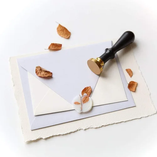 Miniatura 4 de UNIQOOO Pistola de pegamento translúcido esmerilado para sellar cera para sello de cera, ideal para invitaciones de boda, sobres de tarjetas, Vellum