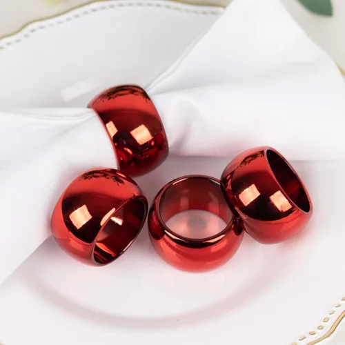 Miniatura 9 de Efavormart - Juego de 20 servilleteros acrílicos rojos al por mayor para ajustes de lugar, bodas, recepciones, cenas o fiestas de vacaciones