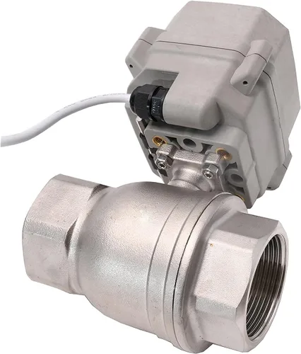 Miniatura 8 de NPT 1,5" válvula de bola motorizada AC24V/DC12-24V válvula de bola eléctrica CR2-02 con indicador y anulación manual Stainless Steel 304 with