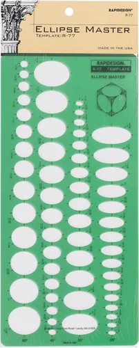 Miniatura 12 de Plantilla de elipse de 20 grados, 1 cada uno (R70-20)