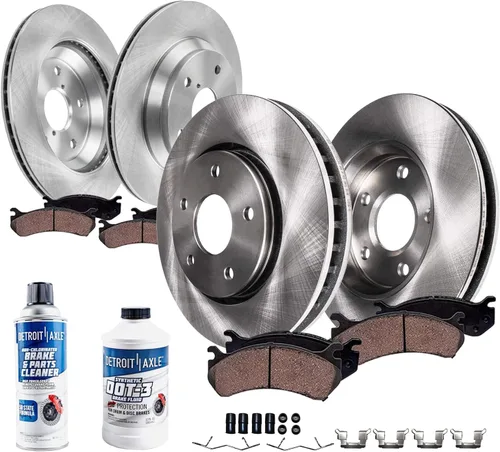 Miniatura 24 de Detroit Axle - Kit de frenos para Toyota Camry 2005-2006 [modelos XLE SE], frenos de disco Rotores Pastillas de freno de cerámica Reemplazo: 11.65