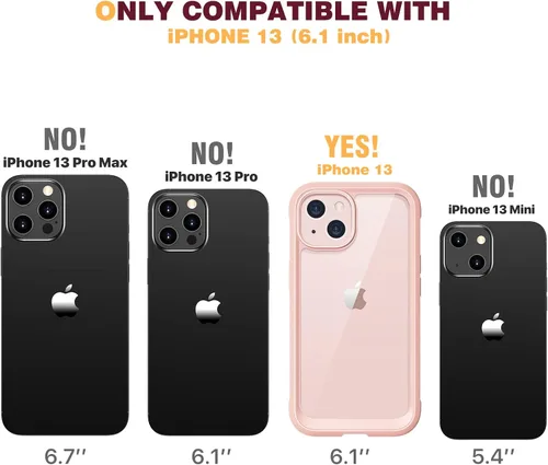 Miniatura 412 de Diaclara Funda diseñada para iPhone 16, mejorada [protección completa de la cámara], carcasa resistente de cuerpo completo con protector de pantalla