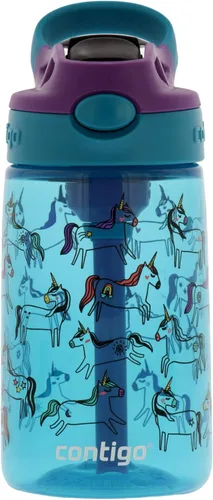 Miniatura 46 de Contigo Botella de agua con pajita para niños con tapa AUTOSPOUT de 20 onzas, arándano Azul (Arándano)