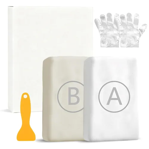 Masilla epoxi – 7.05 oz de arcilla epoxi blanca AB de reparación rápida, alta resistencia de 2 partes de relleno para arreglar fugas, grietas,